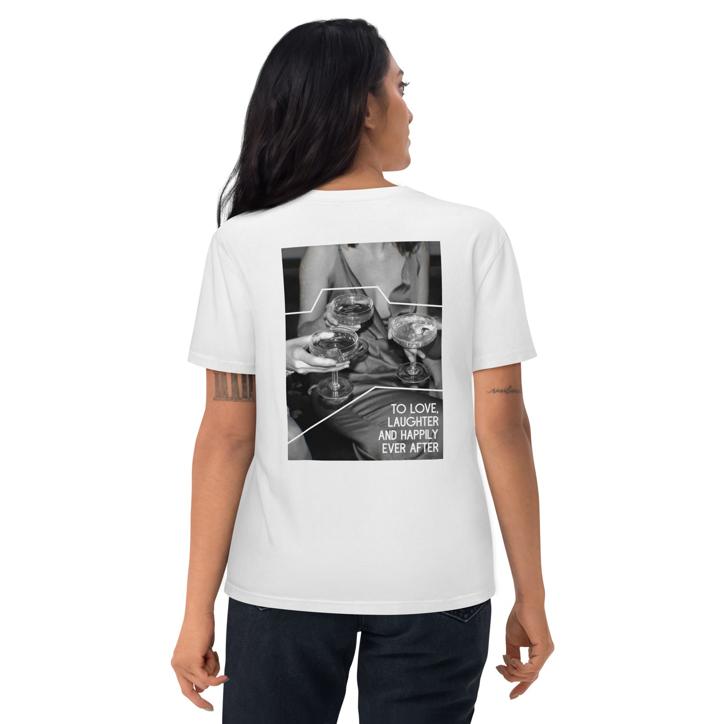 "Photo To Love, Laugther and Happily Ever After" Unisex-Bio-Baumwoll-T-Shirt