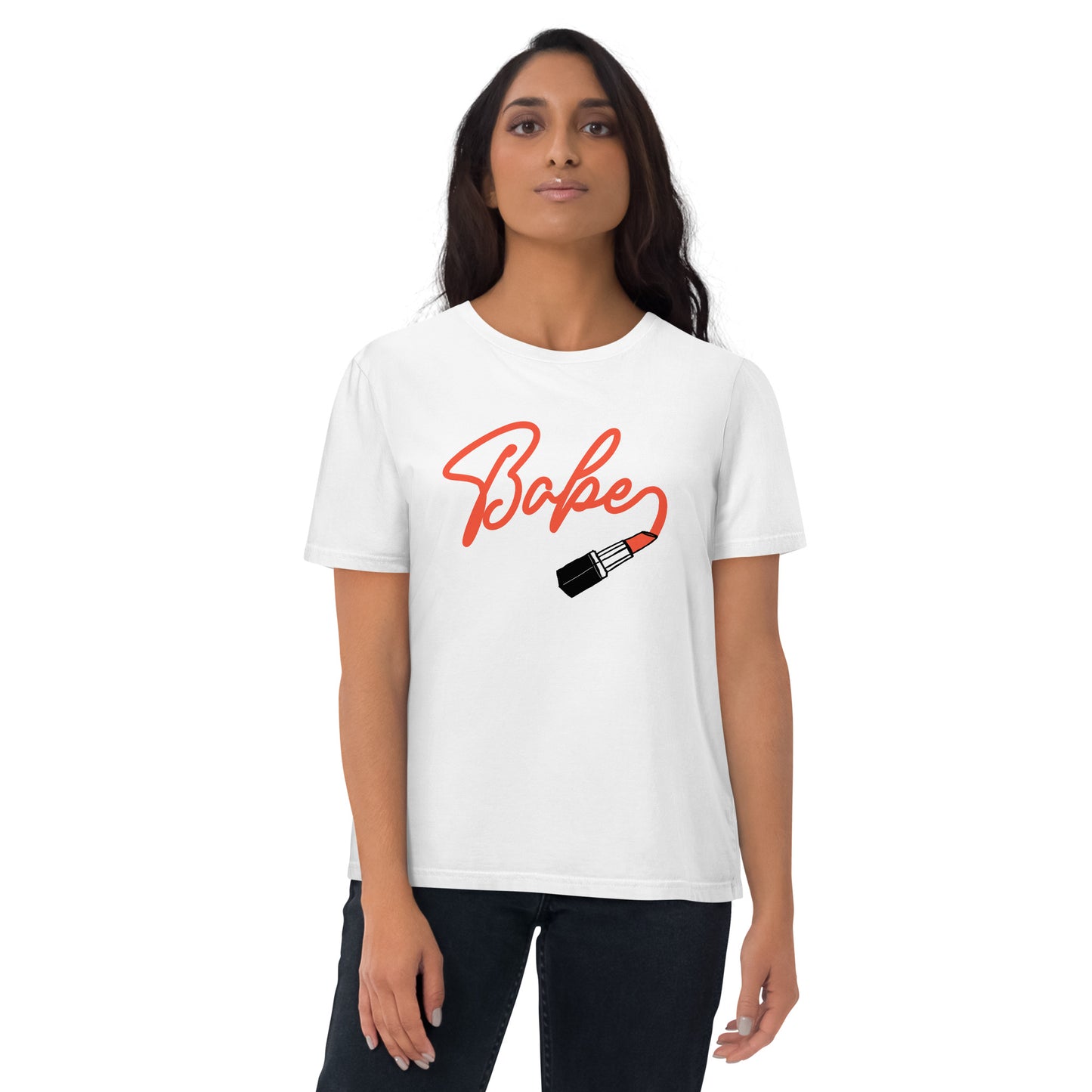"Red Lipstick Babe" Unisex-Bio-Baumwoll-T-Shirt
