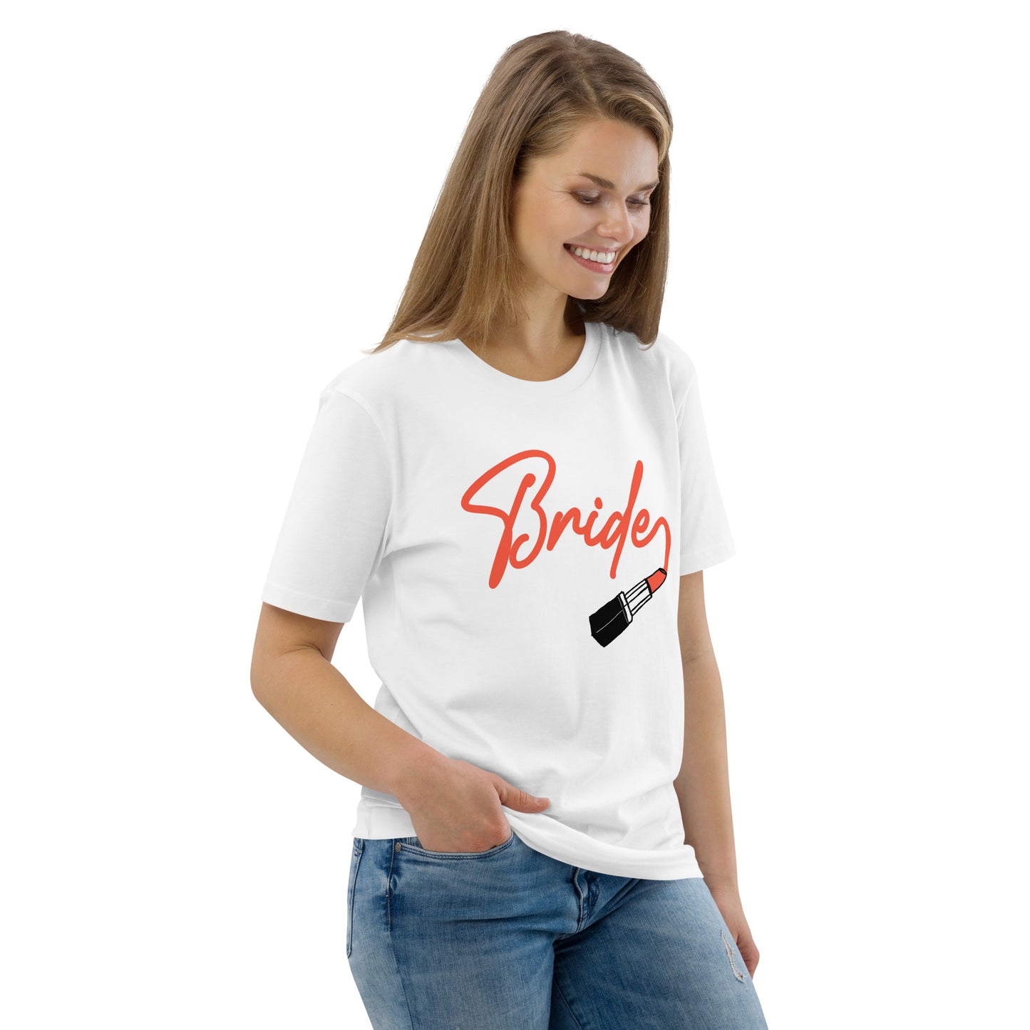 "Red Lipstick Bride" Unisex-Bio-Baumwoll-T-Shirt
