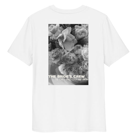 "Photo The Bride's Crew" Unisex-Bio-Baumwoll-T-Shirt