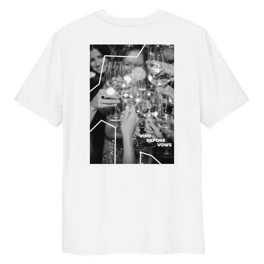 "Photo Vino Before Vows" Unisex-Bio-Baumwoll-T-Shirt