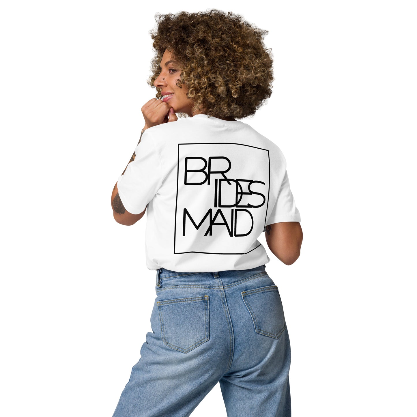 "Logo Bridesmaid" Unisex-Bio-Baumwoll-T-Shirt