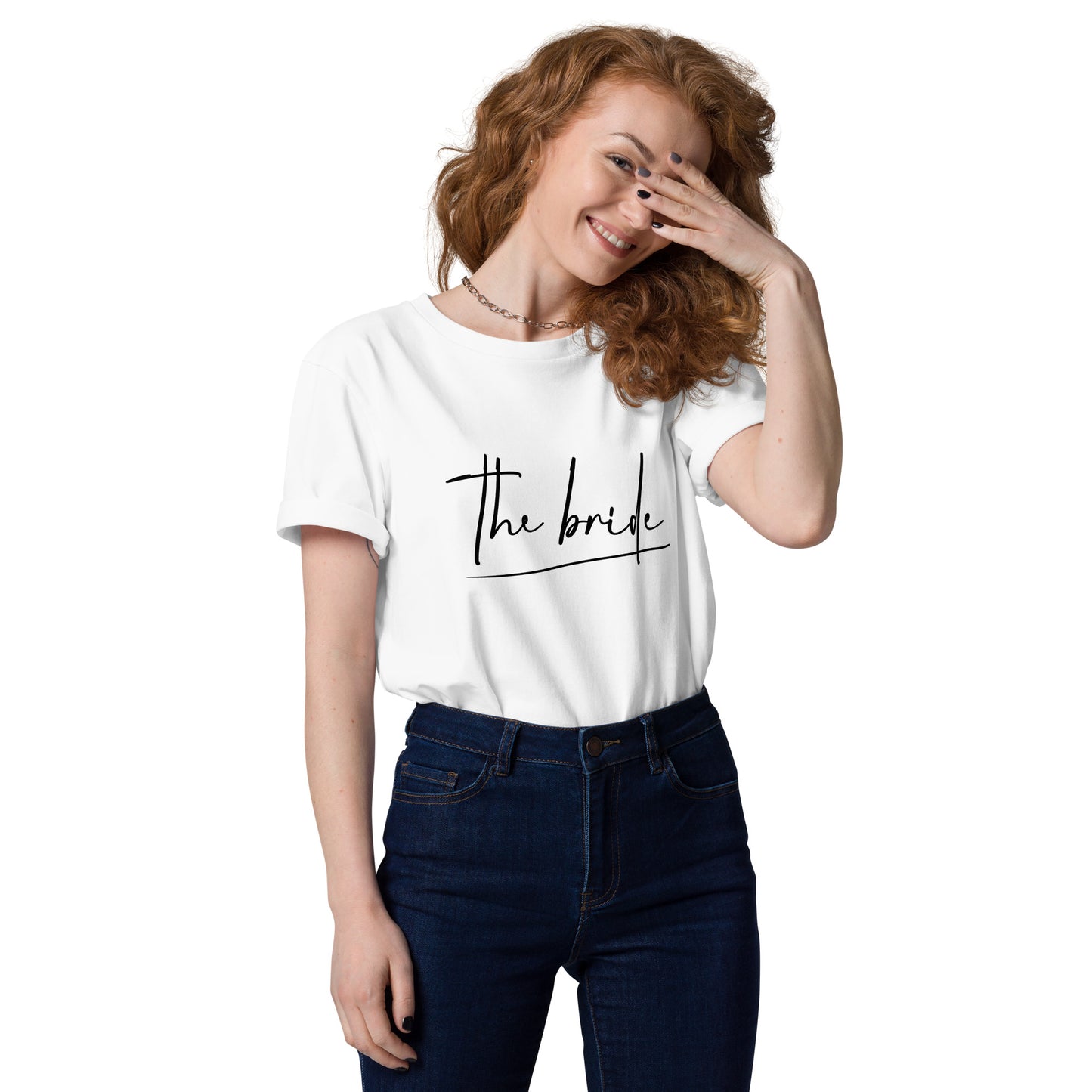 "Calligraphy The Bride" Unisex-Bio-Baumwoll-T-Shirt