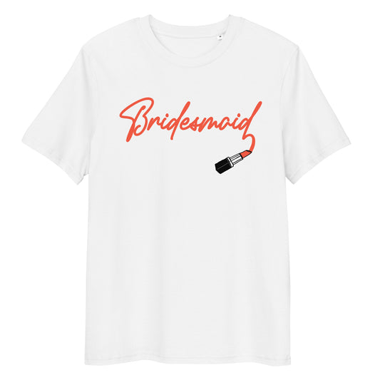 "Red Lipstick Bridesmaid" Unisex-Bio-Baumwoll-T-Shirt